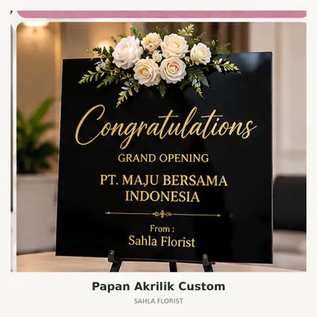 Papan Bunga Akrilik Sukun
